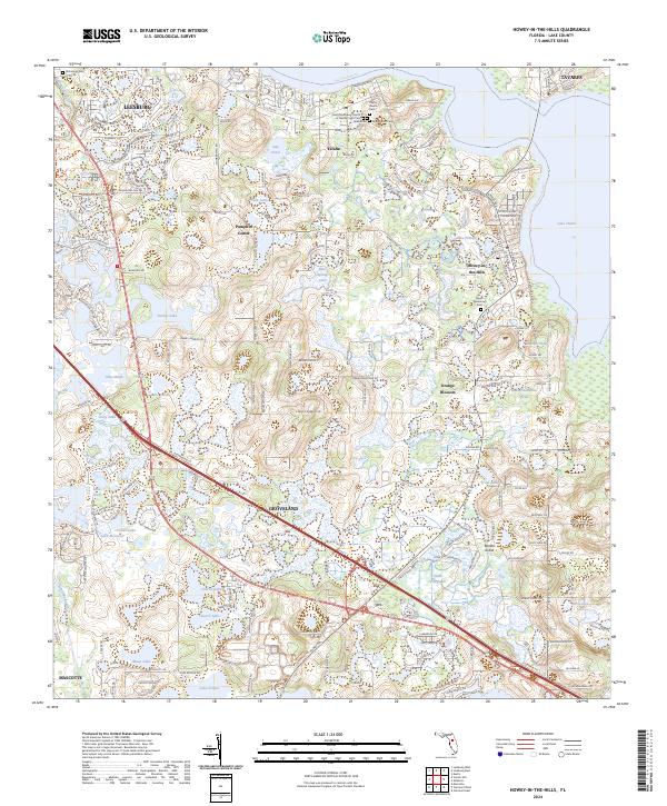 USGS Topographic Map – Howey-in-the-Hills