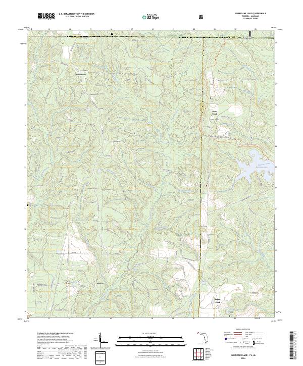 USGS Topographic Map – Hurricane Lake