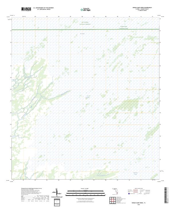 2024 Map of Indian Camp Creek, 2024 Print