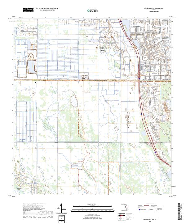 USGS Topographic Map – Indiantown NW