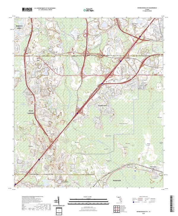USGS Topographic Map – Intercession City