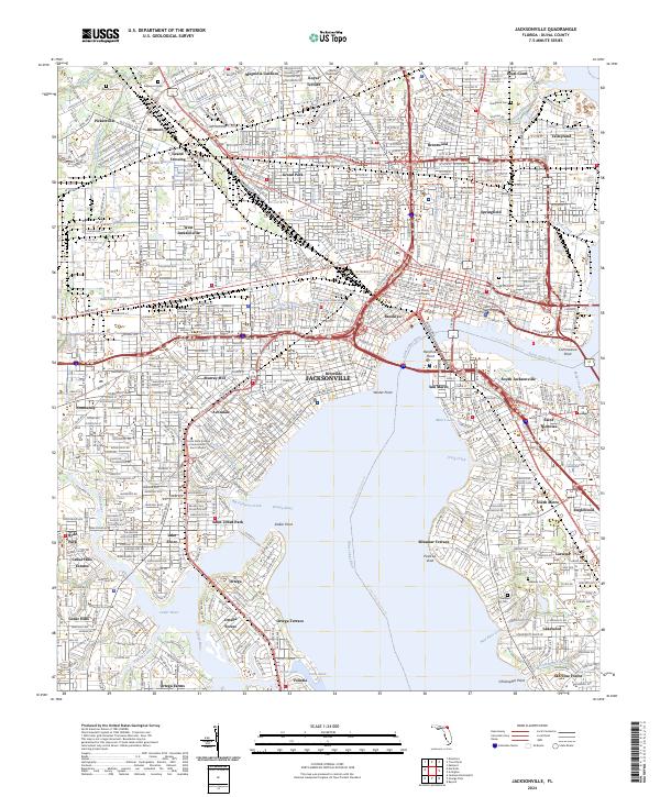USGS Topographic Map – Jacksonville