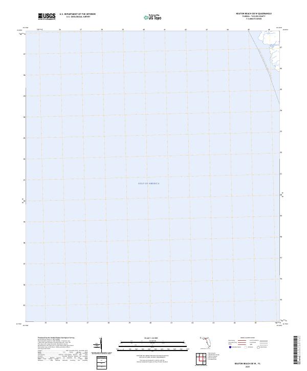 USGS Topographic Map – Keaton Beach OE W