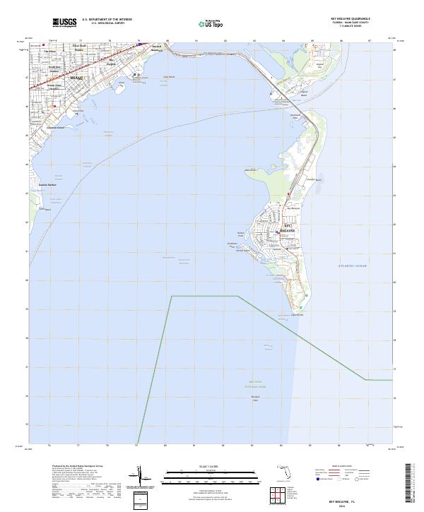USGS Topographic Map – Key Biscayne