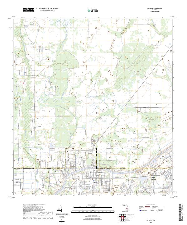 USGS Topographic Map – La Belle