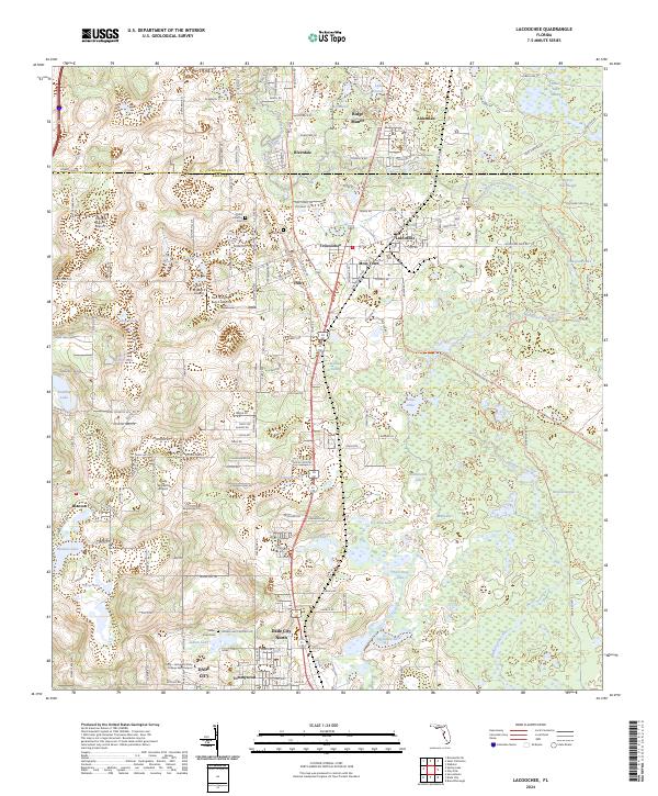 USGS Topographic Map – Lacoochee