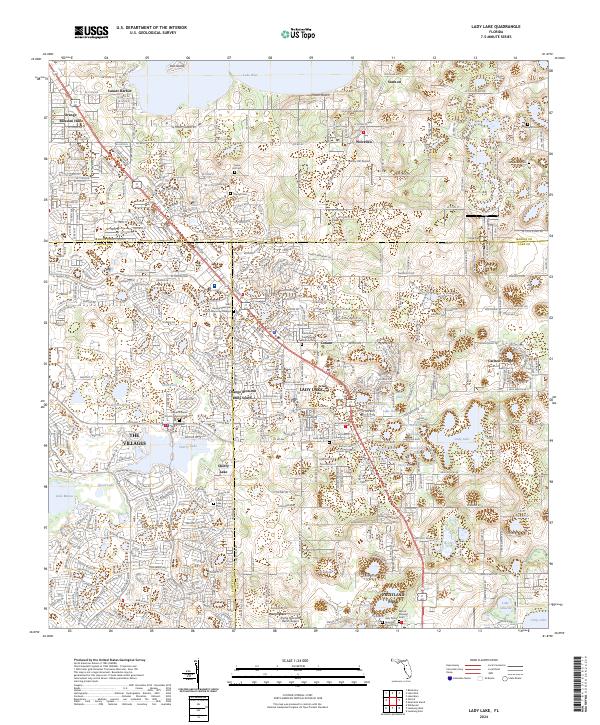 USGS Topographic Map – Lady Lake