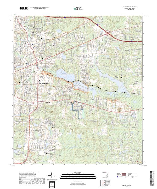 USGS Topographic Map – Lafayette