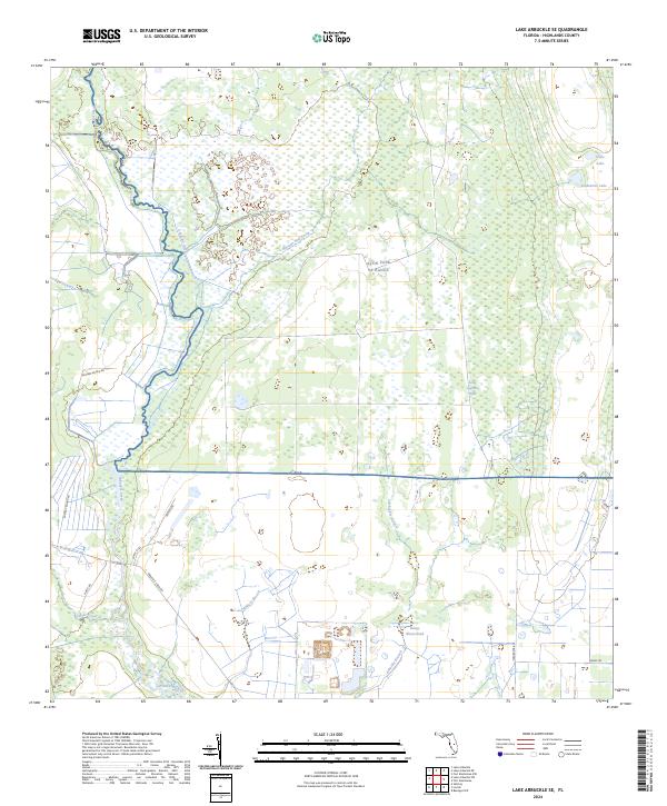 USGS Topographic Map – Lake Arbuckle SE
