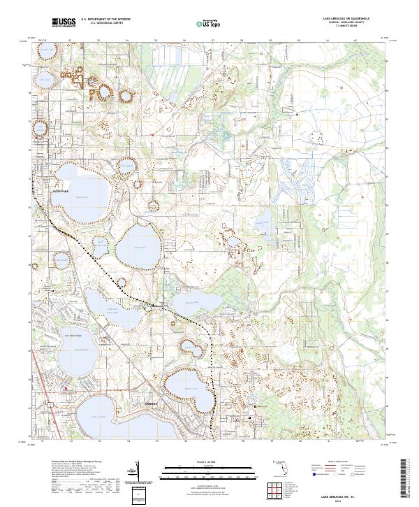 USGS Topographic Map – Lake Arbuckle SW