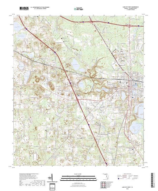 USGS Topographic Map – Lake City West