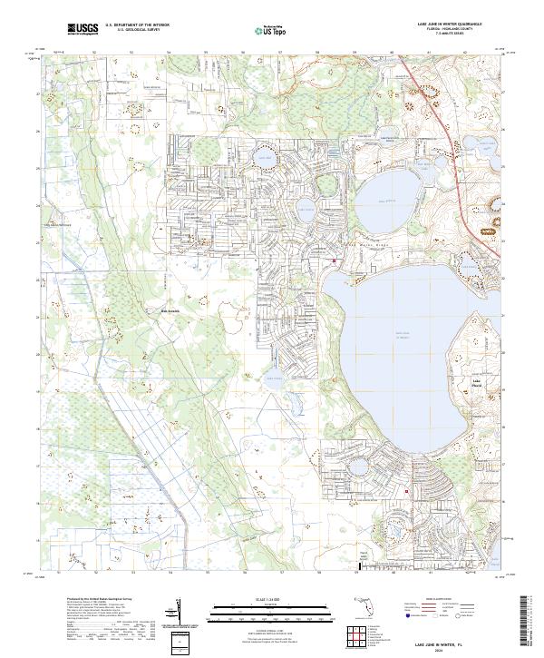 USGS Topographic Map – Lake June In Winter