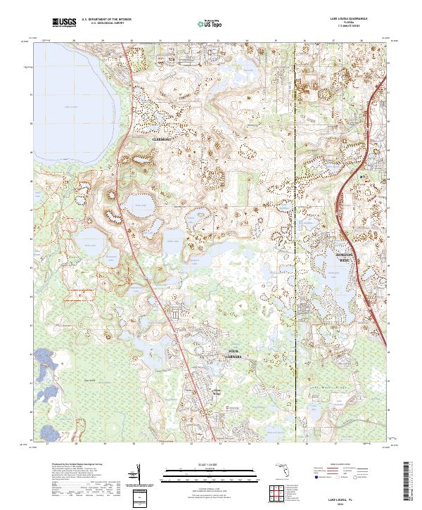 USGS Topographic Map – Lake Louisa