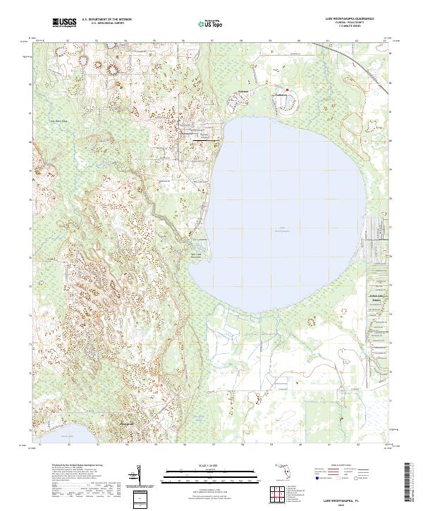 USGS Topographic Map – Lake Weohyakapka