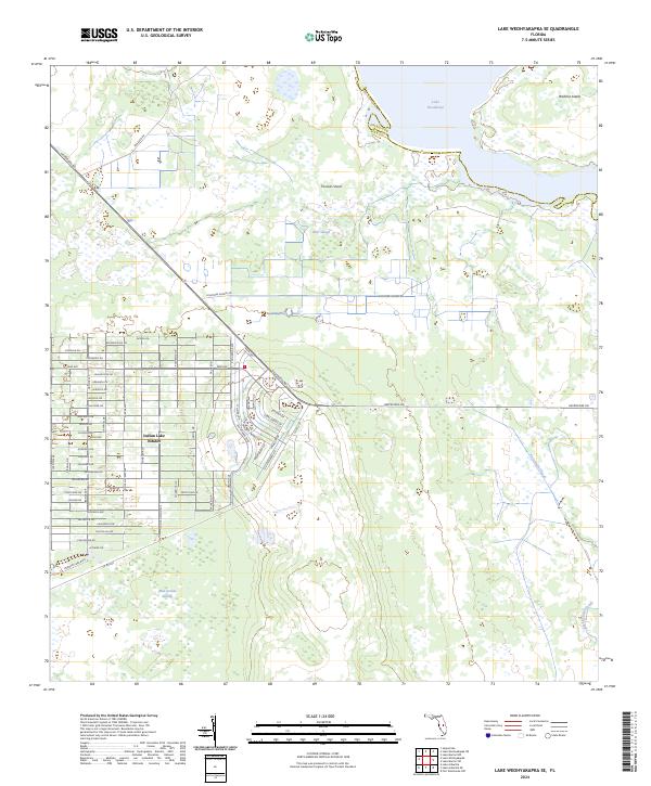 USGS Topographic Map – Lake Weohyakapka SE