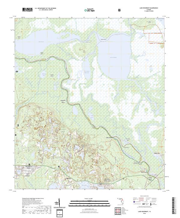 USGS Topographic Map – Lake Woodruff