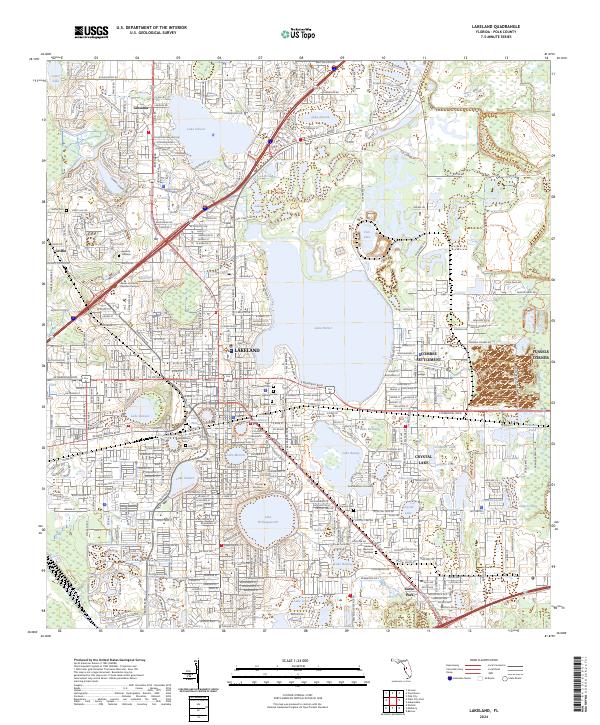 USGS Topographic Map – Lakeland