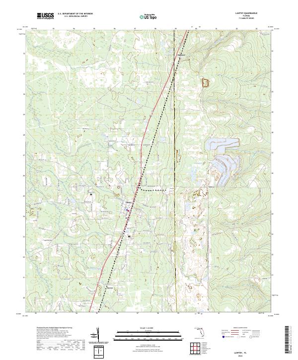 USGS Topographic Map – Lawtey