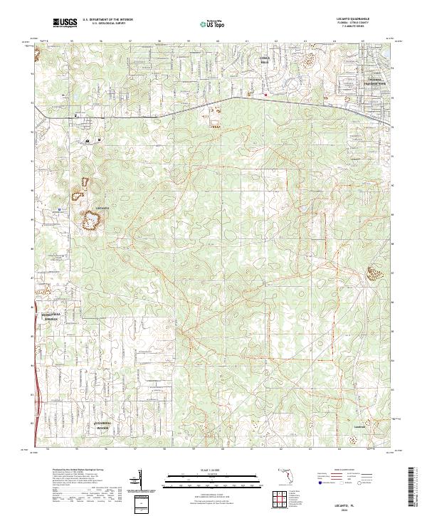 USGS Topographic Map – Lecanto