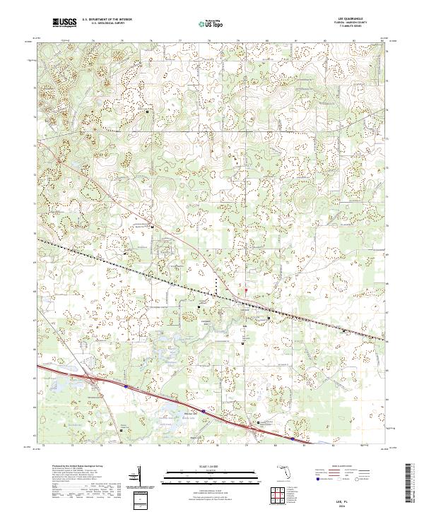 USGS Topographic Map – Lee