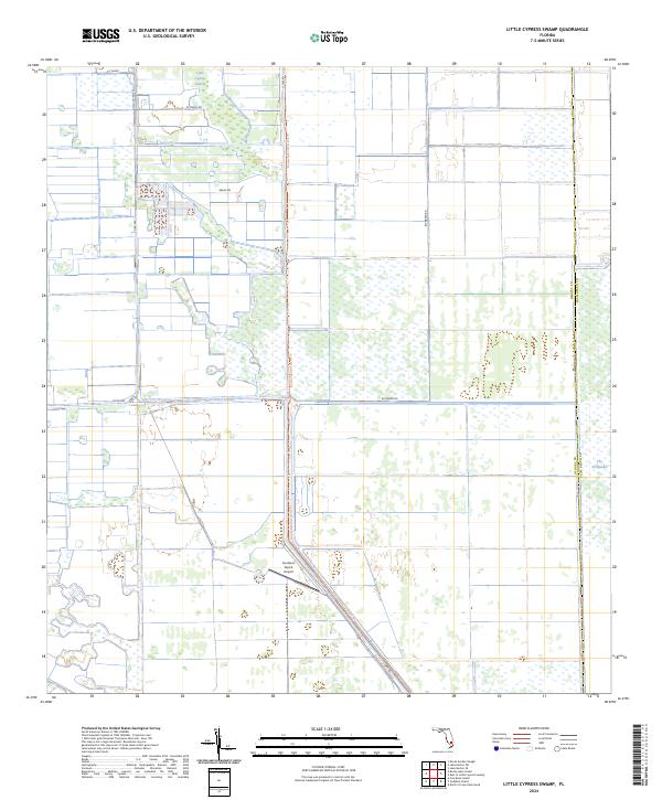 USGS Topographic Map – Little Cypress Swamp
