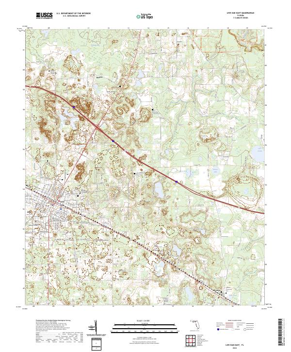 USGS Topographic Map – Live Oak East