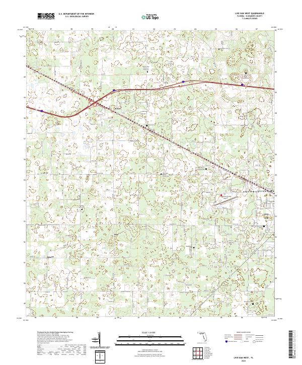 USGS Topographic Map – Live Oak West