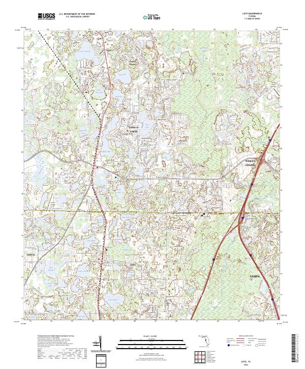 USGS Topographic Map – Lutz