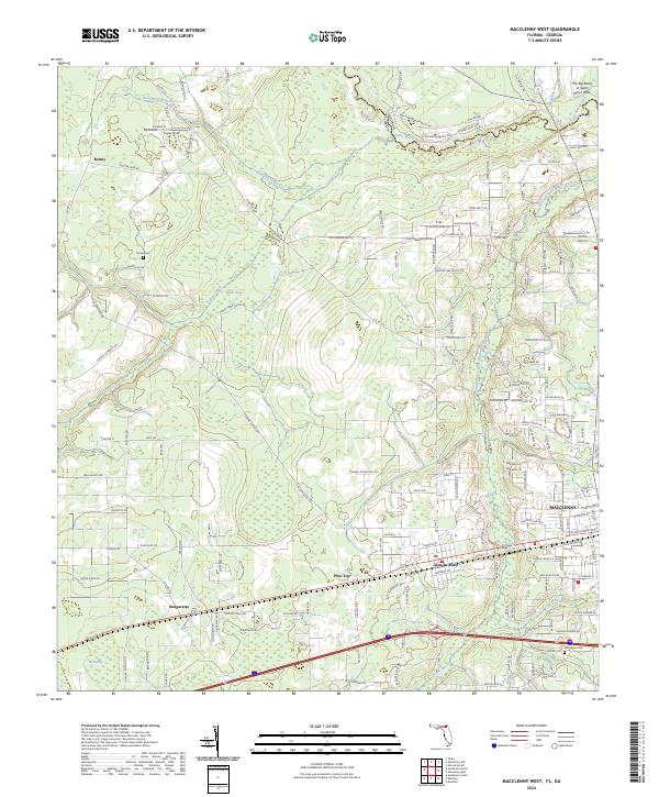 USGS Topographic Map – Macclenny West