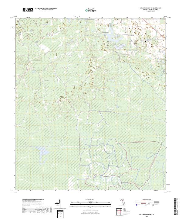 USGS Topographic Map – Mallory Swamp NE