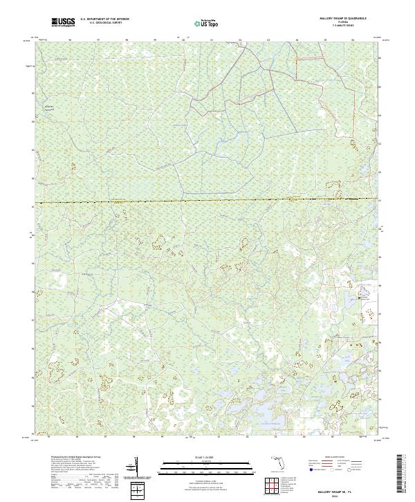 USGS Topographic Map – Mallory Swamp SE
