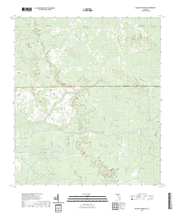 USGS Topographic Map – Mallory Swamp SW
