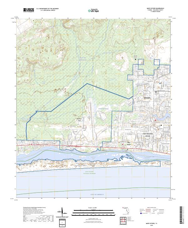 USGS Topographic Map – Mary Esther