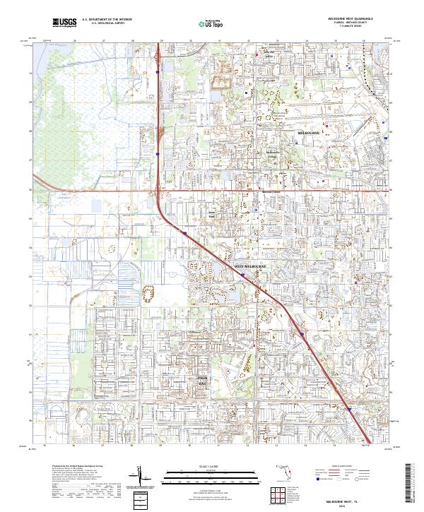 USGS Topographic Map – Melbourne West
