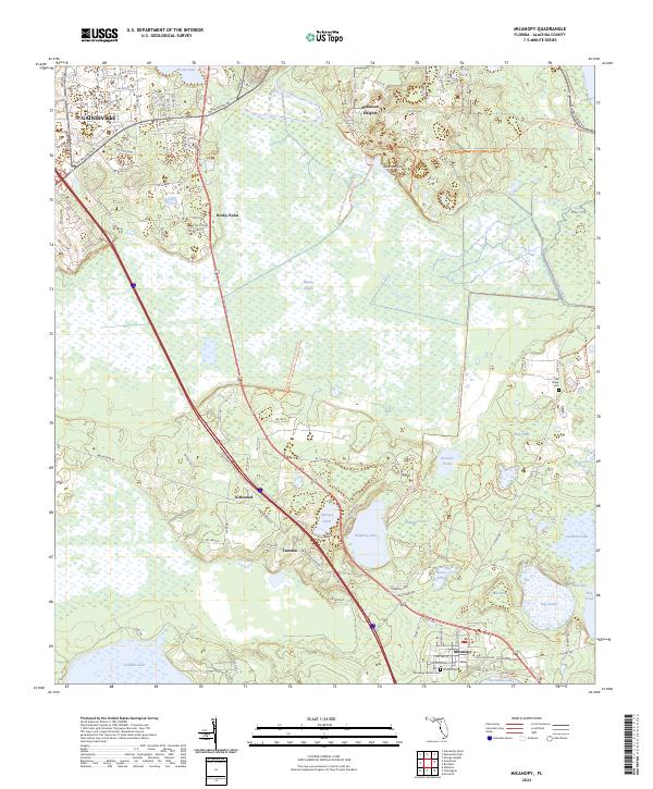 USGS Topographic Map – Micanopy