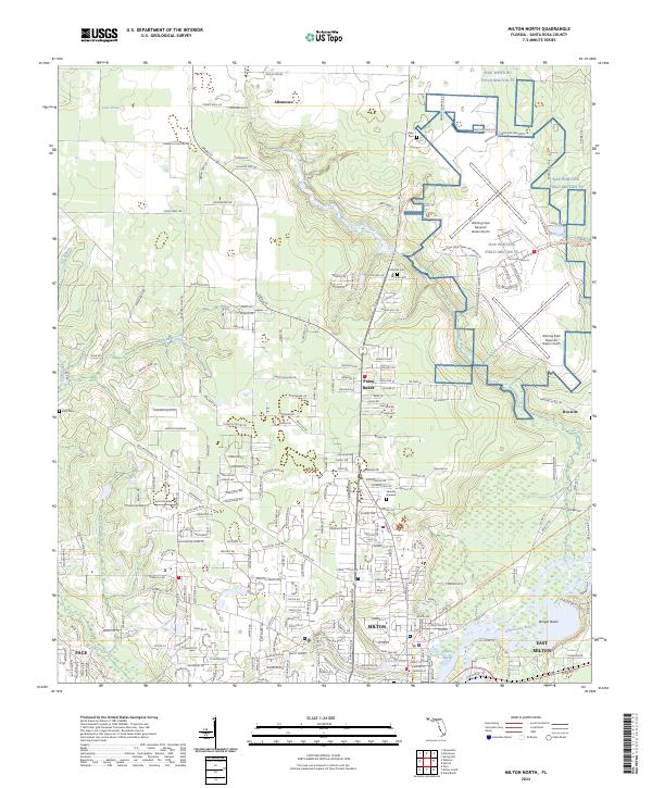 USGS Topographic Map – Milton North