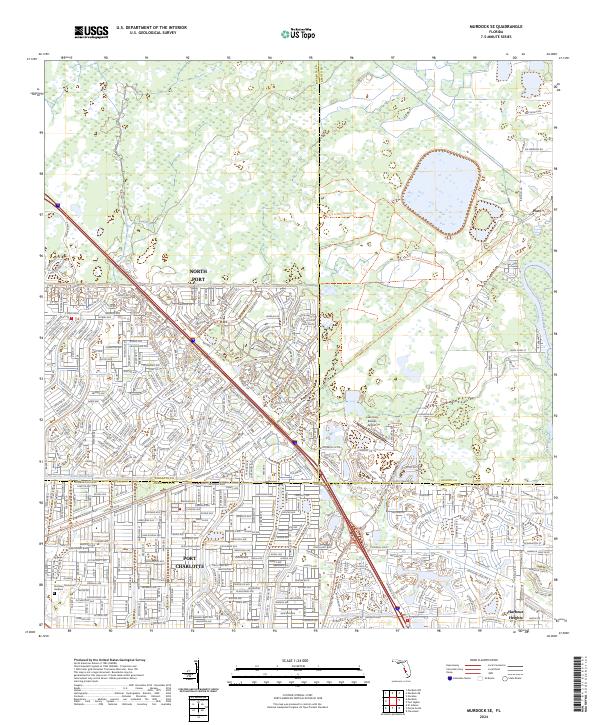 USGS Topographic Map – Murdock SE