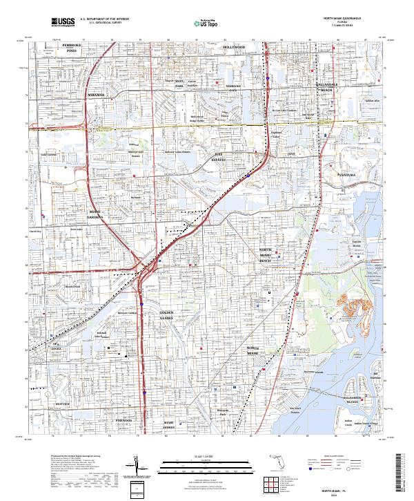 USGS Topographic Map – North Miami