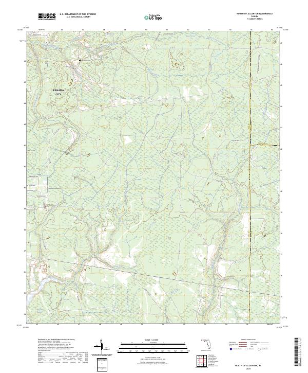 USGS Topographic Map – North of Allanton