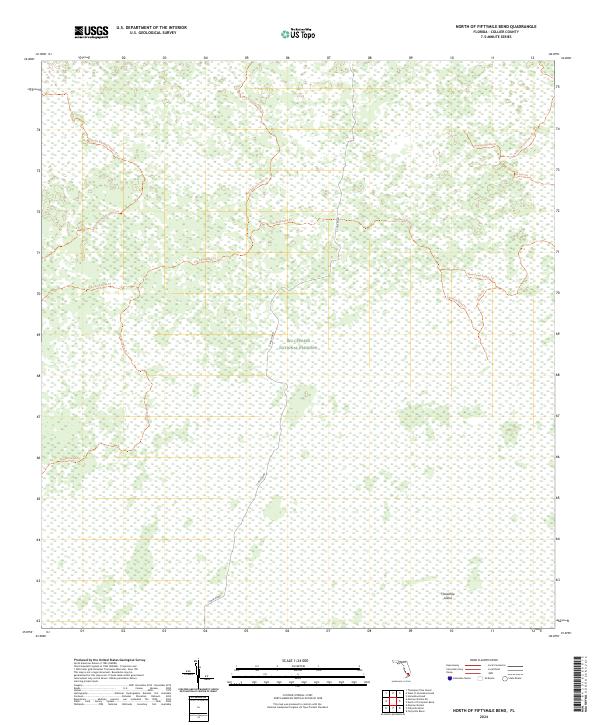 USGS Topographic Map – North of Fiftymile Bend