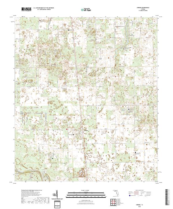 2024 Map of O'Brien, 2024 Print