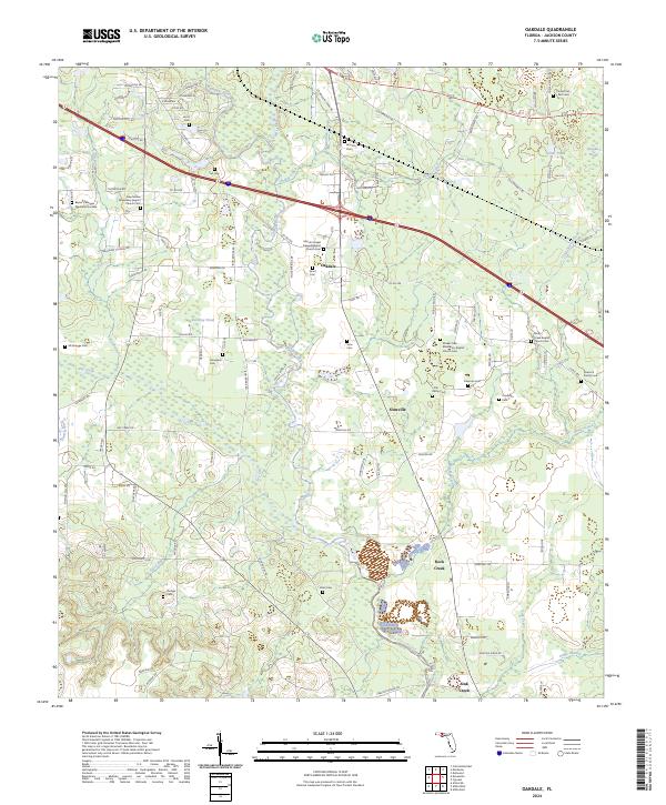 USGS Topographic Map – Oakdale