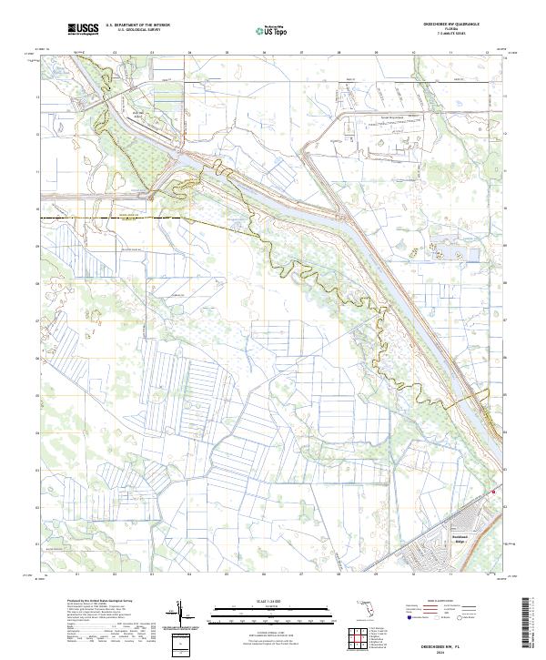 USGS Topographic Map – Okeechobee NW