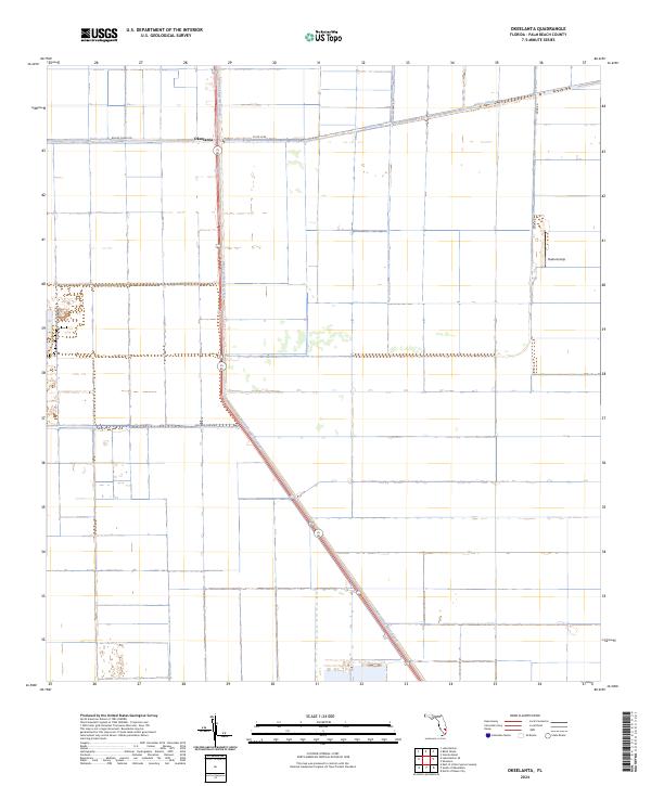 USGS Topographic Map – Okeelanta