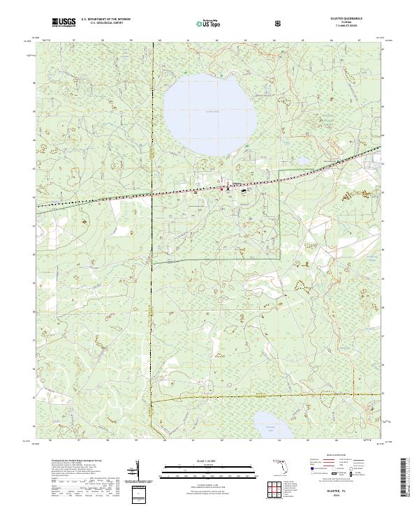 USGS Topographic Map – Olustee