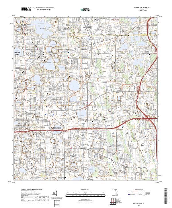 USGS Topographic Map – Orlando East