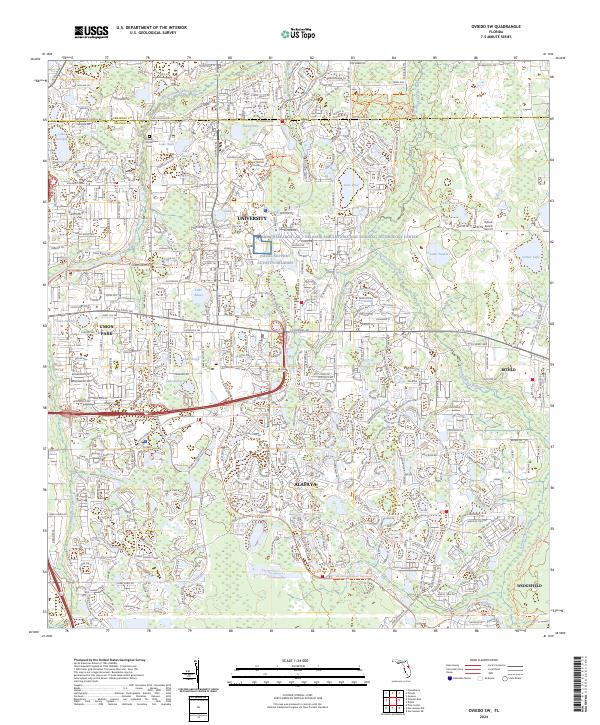 USGS Topographic Map – Oviedo SW