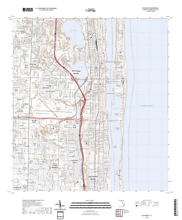 USGS Topographic Map – Palm Beach
