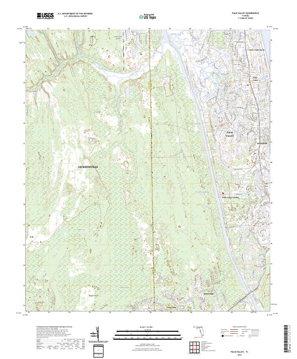 USGS Topographic Map – Palm Valley