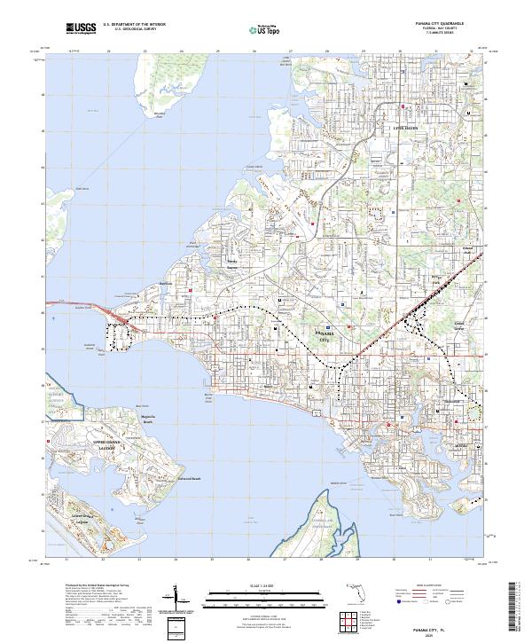 USGS Topographic Map – Panama City